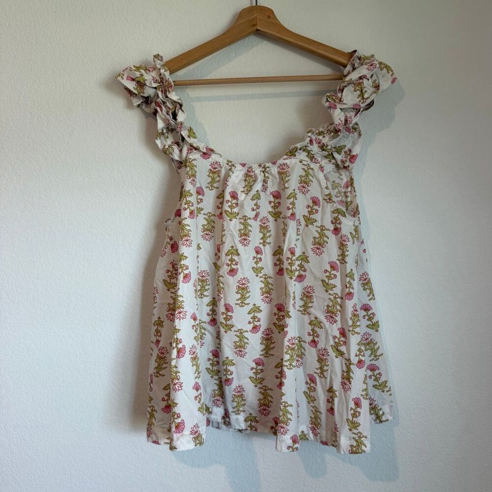 Piyama Lotus Flower Cotton Nicolette Sleepwear Pajama Shirt Women's Size Large - Picture 4 of 6